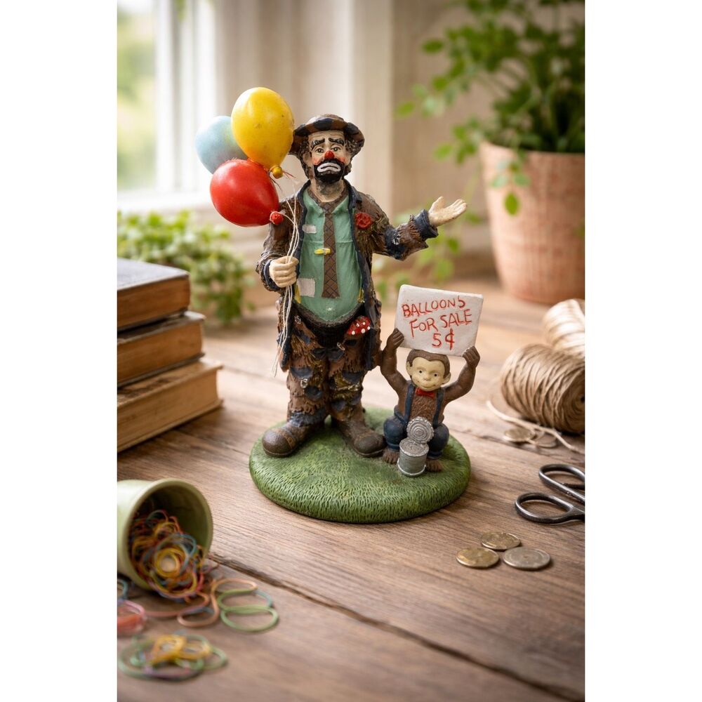1995 Emmett Kelly Jr “Balloons  for Sale” 5” High